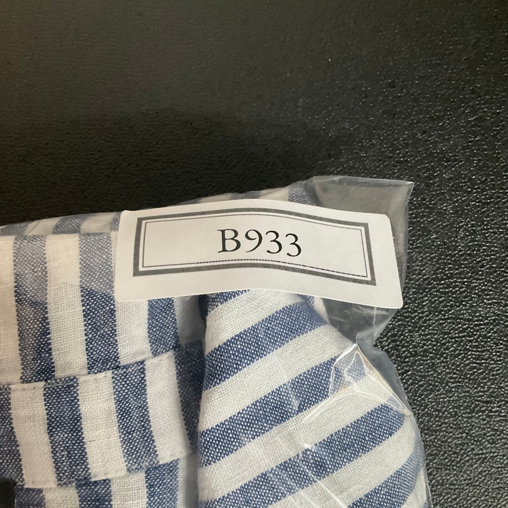 J.Crew Shift Dress Womens M Blue White 100% Linen Striped V-Neck Coastal Resort - Picture 8 of 9
